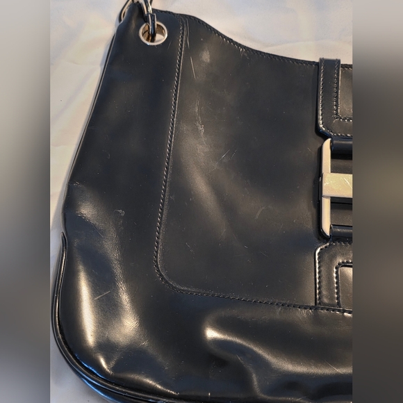 Vintage GUCCI Patent Leather Black Bag Purse - Picture 6 of 15